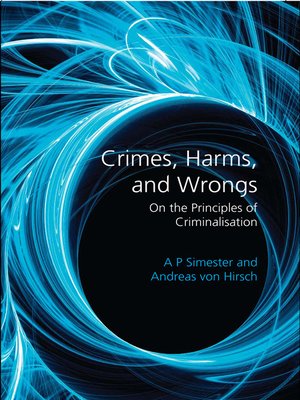 cover image of Crimes, Harms, and Wrongs